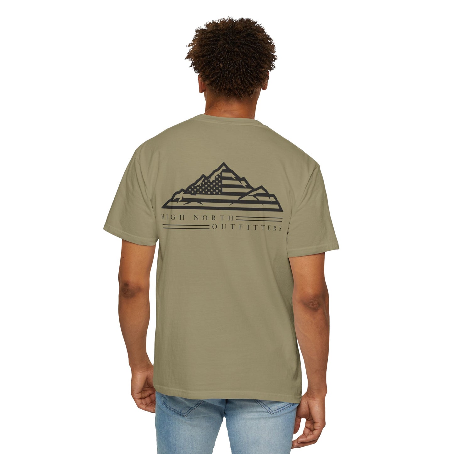 Mountain + Flag - Comfort Colors T-Shirt